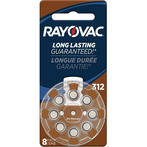 Paquet de 24 piles Rayovac d'appareil auditif format 10 ROV HAB #10 - 24 pack