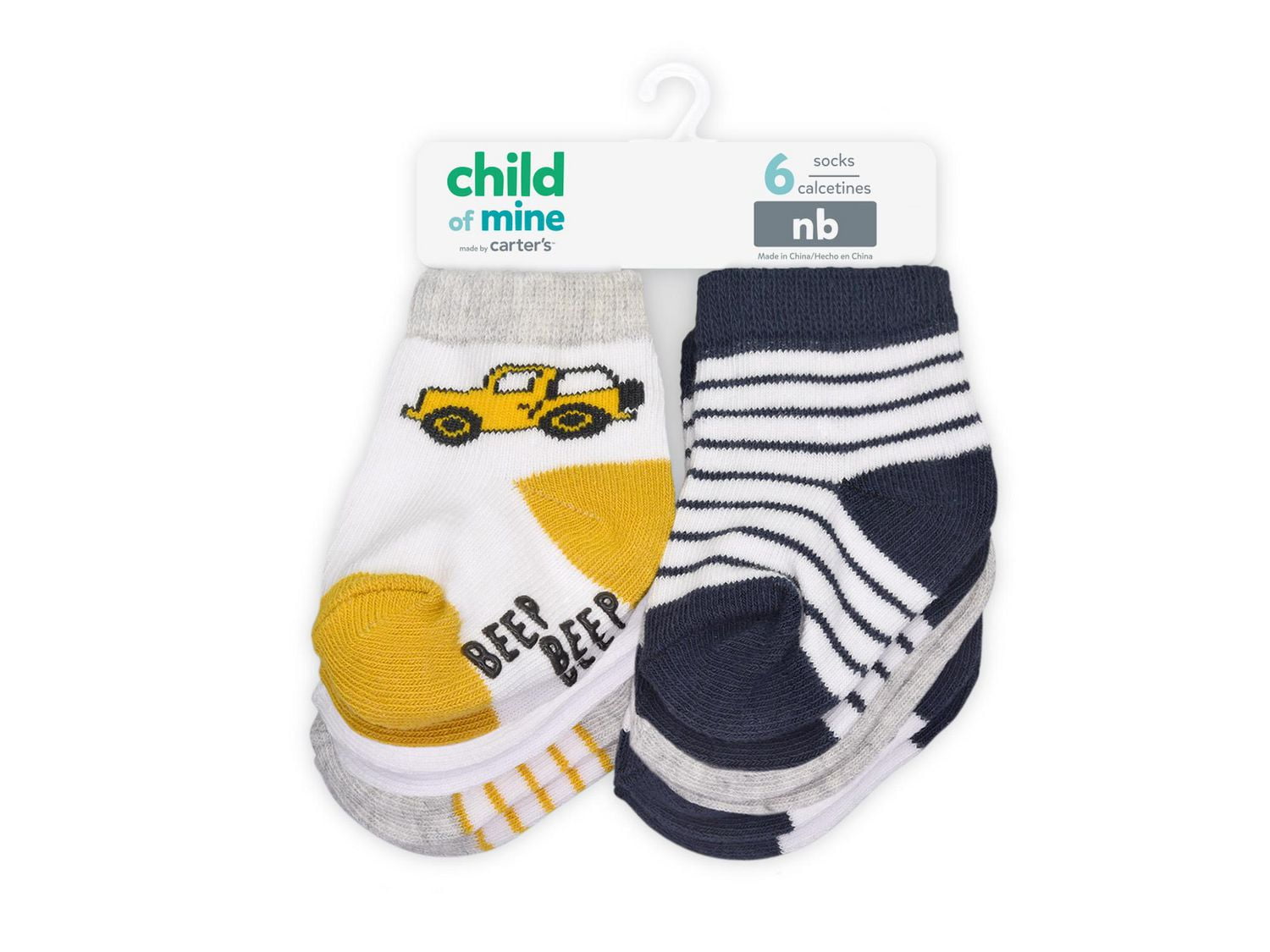 Child of Mine by Carter's Boys 6pk Car Crew Sock