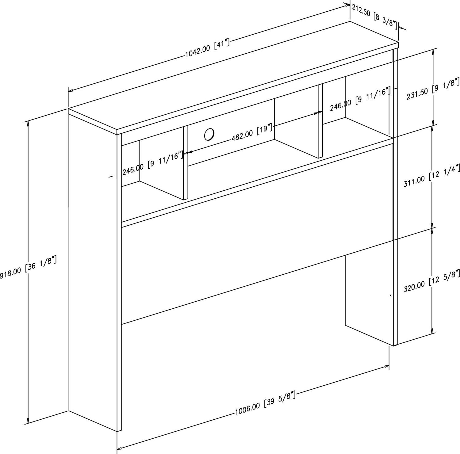 South S Spark Collection Twin Bookcase Headboard Canada