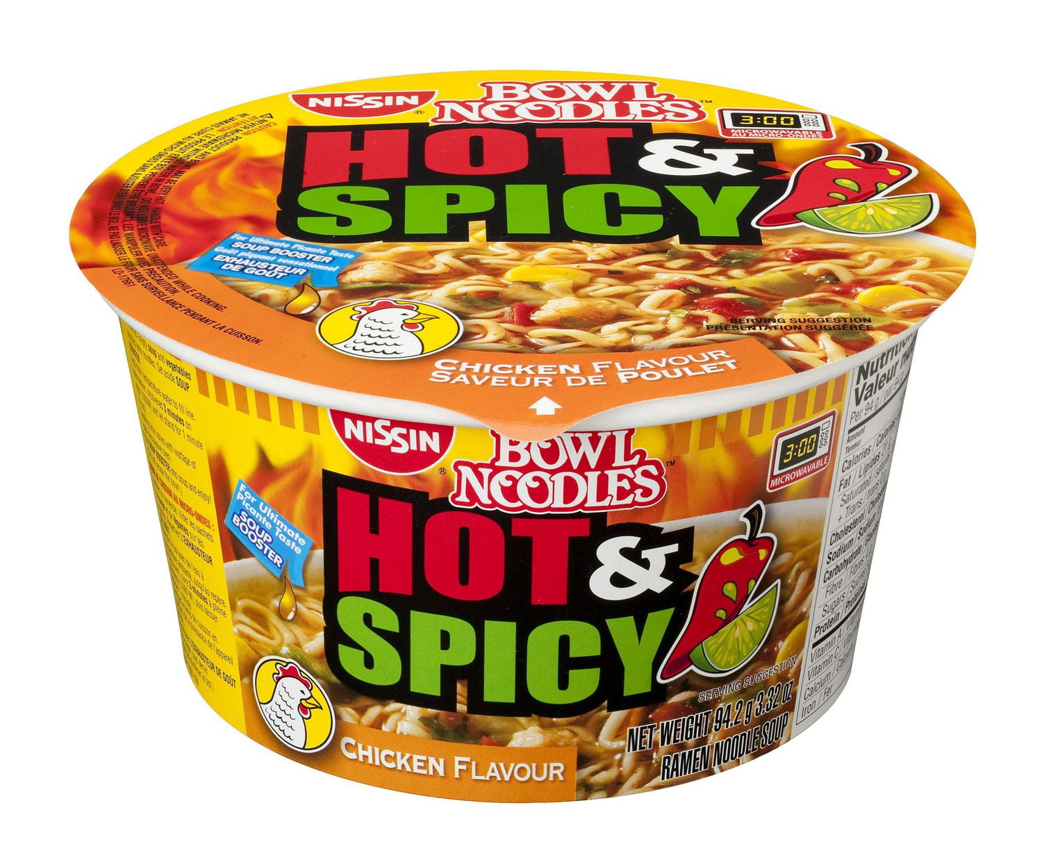 Nissin Bowl Noodles Hot & Spicy Chicken | Walmart Canada
