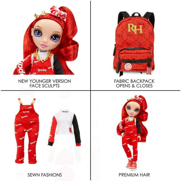 Rainbow High Winter Break Ruby Anderson – Red Fashion Doll and Playset with  2 Designer Outfits, Snowboard and Accessories