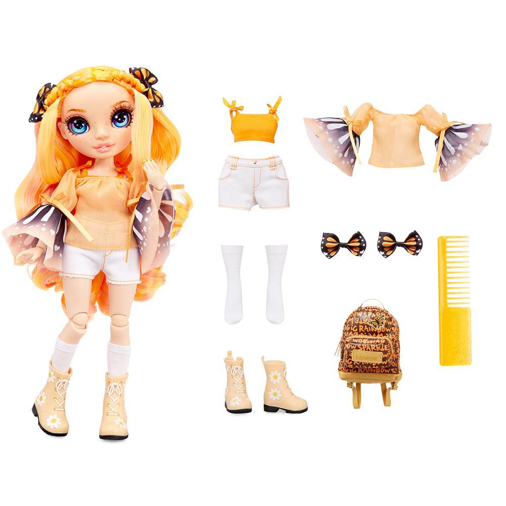 Rainbow High Cheer Poppy Rowan Orange Cheerleader Fashion Doll