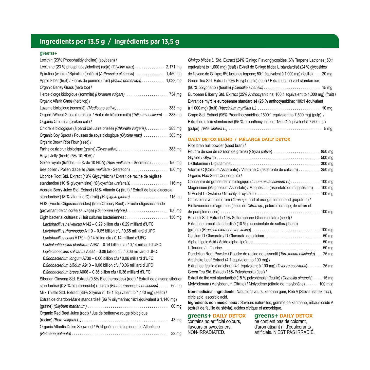 Genuine Health Greens+ Detox Superfood Greens Powder Natural Lemon flavour, 15 servings, 203g, Antioxidants and Polyphenols for daily liver and kidney toxin cleanse, non-GMO