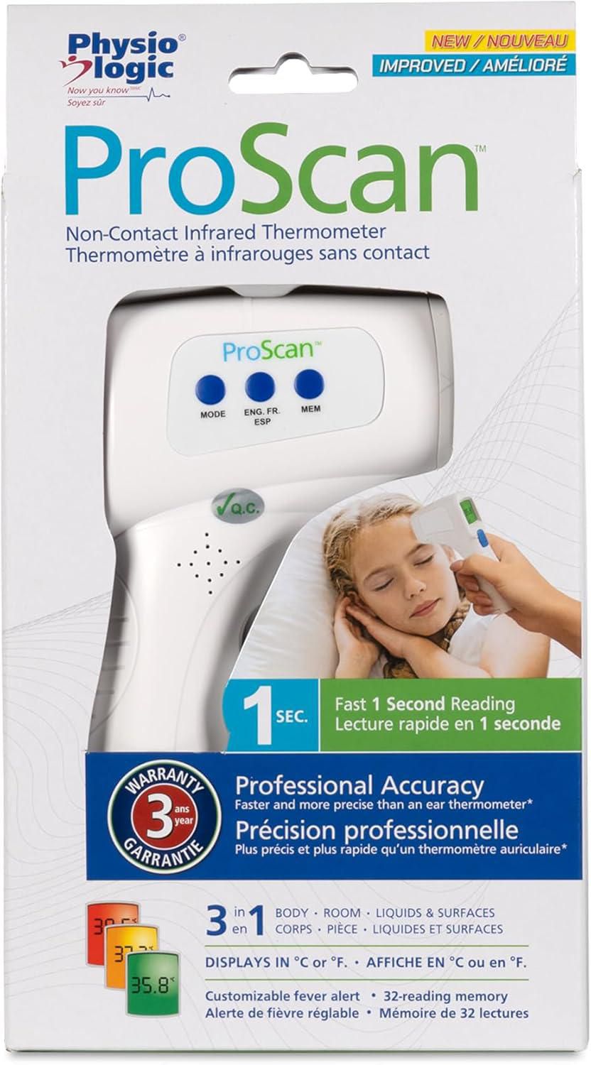 Physio Logic ProScan Non-Contact Infrared Digital Thermometer with One Second Results