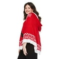 thumbnail image 2 of George Women's Plus Holiday Poncho, 2 of 6
