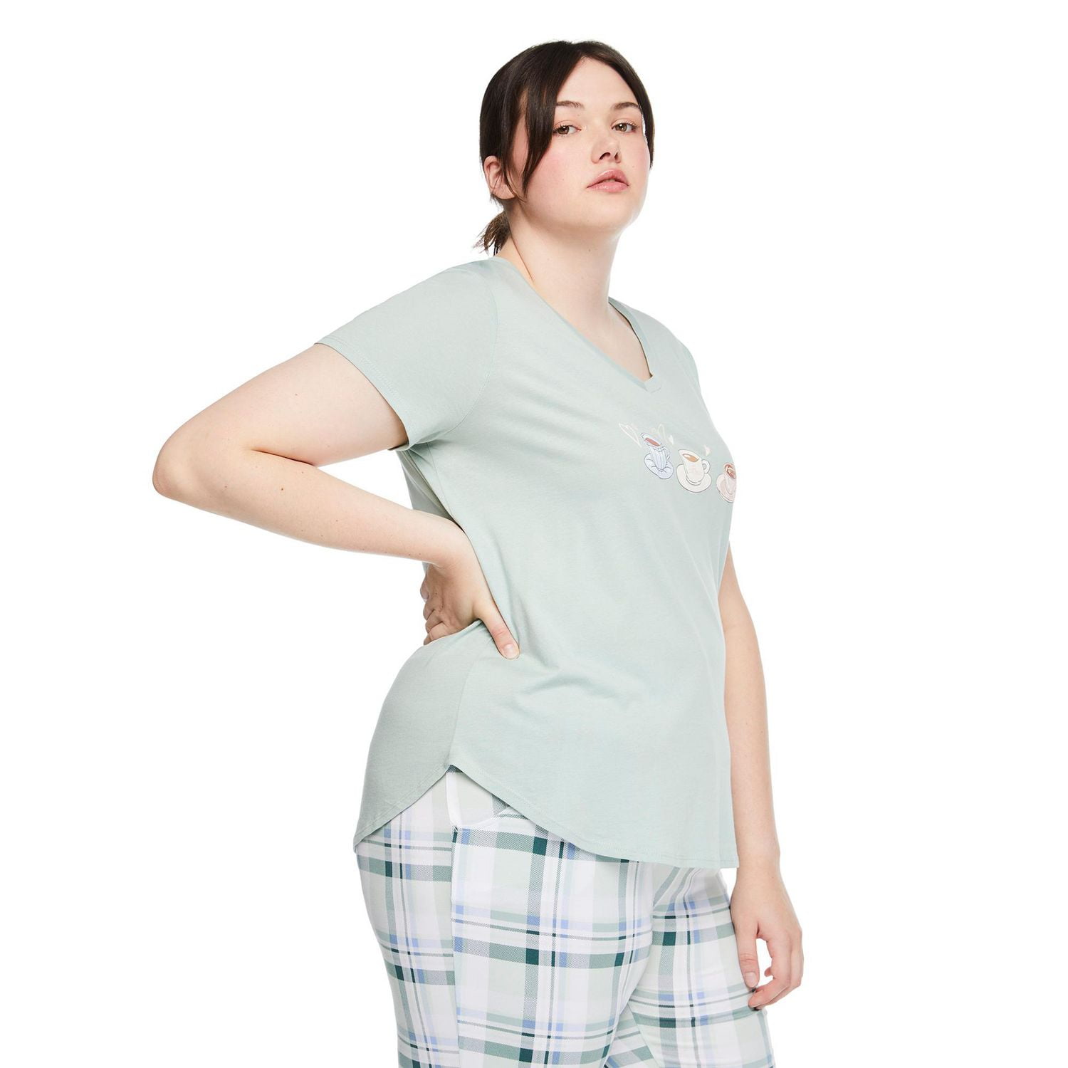 T-shirt avec encolure en V George Plus pour femmes