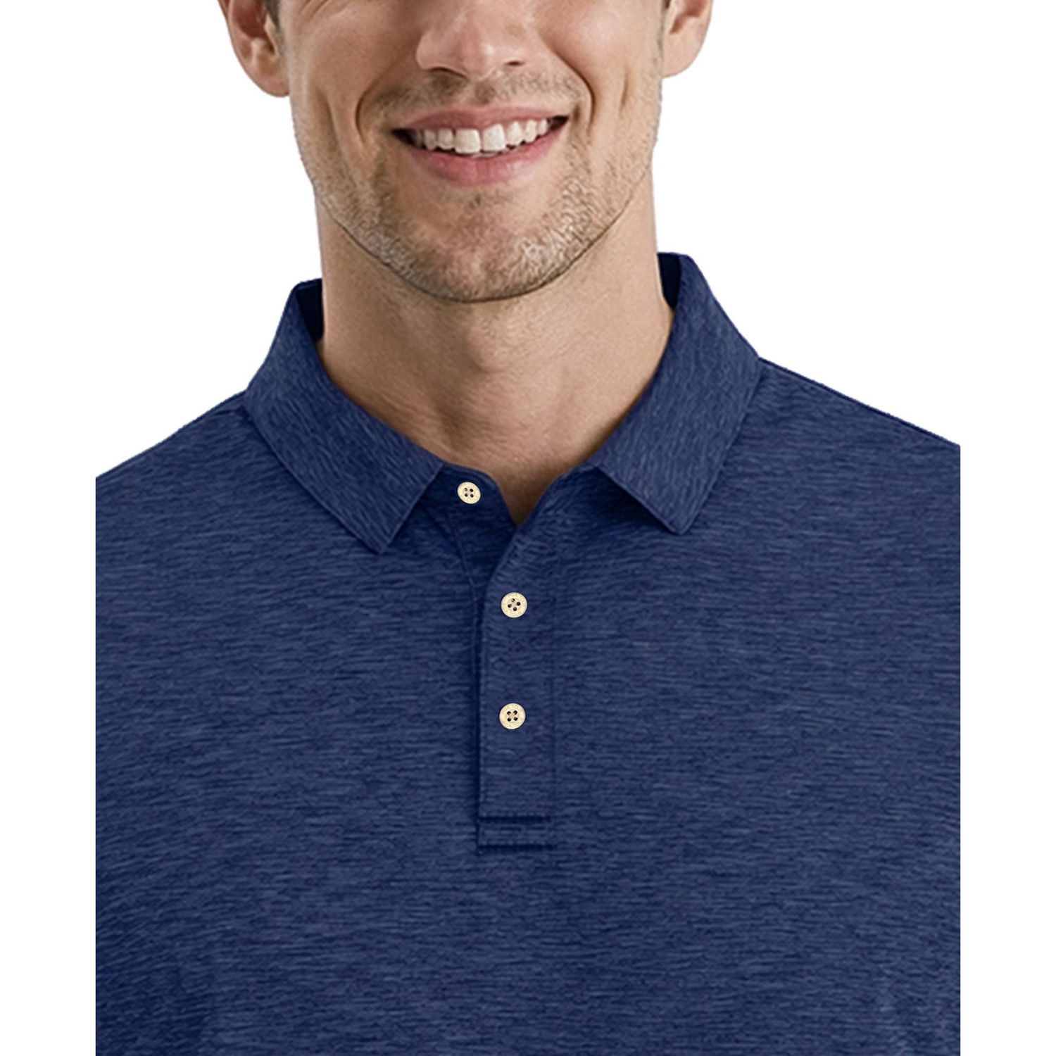 Polo pour homme à manches courtes PGAT TOUR Course Essentials Airflux chiné