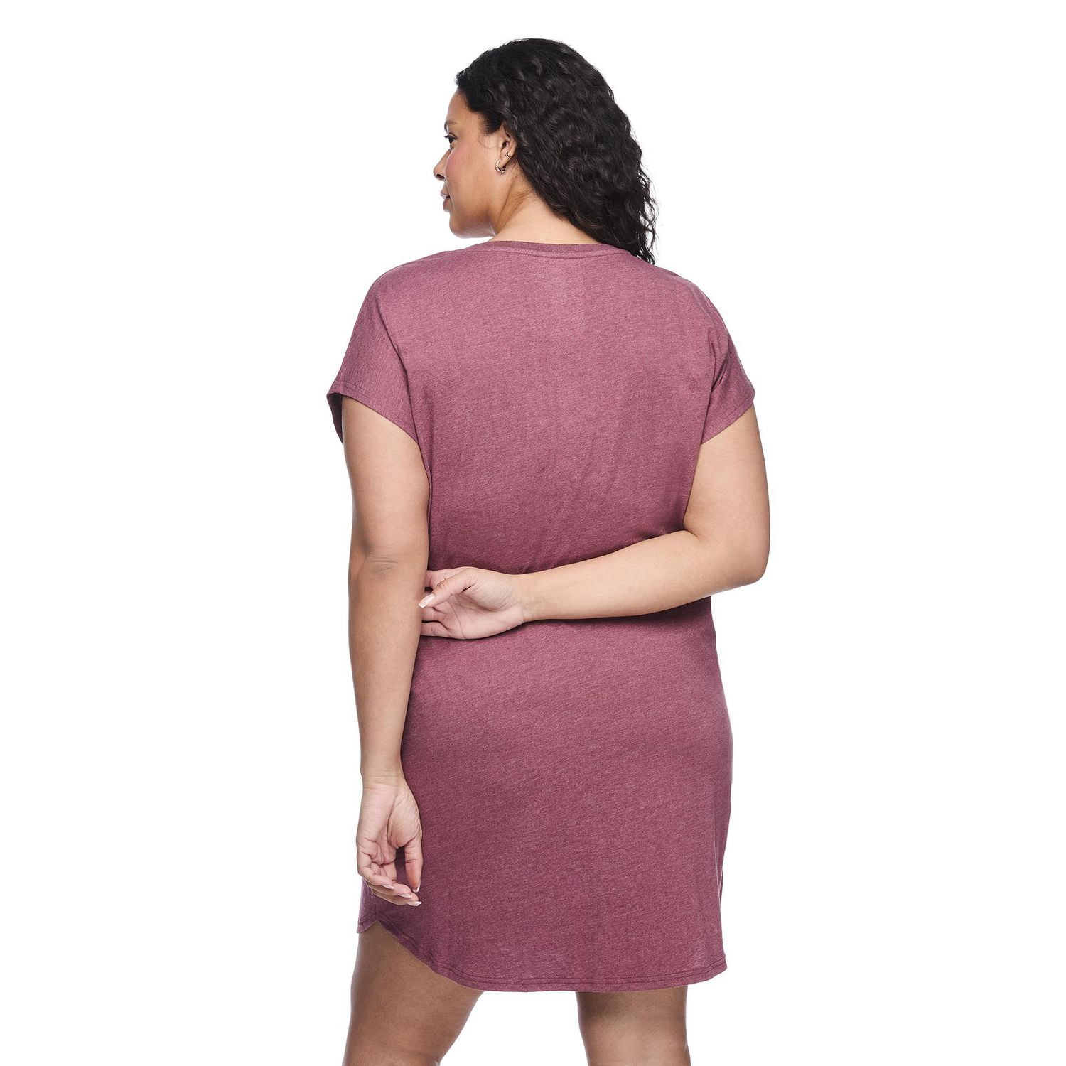 Chemise de nuit à encolure en V George Plus pour femmes