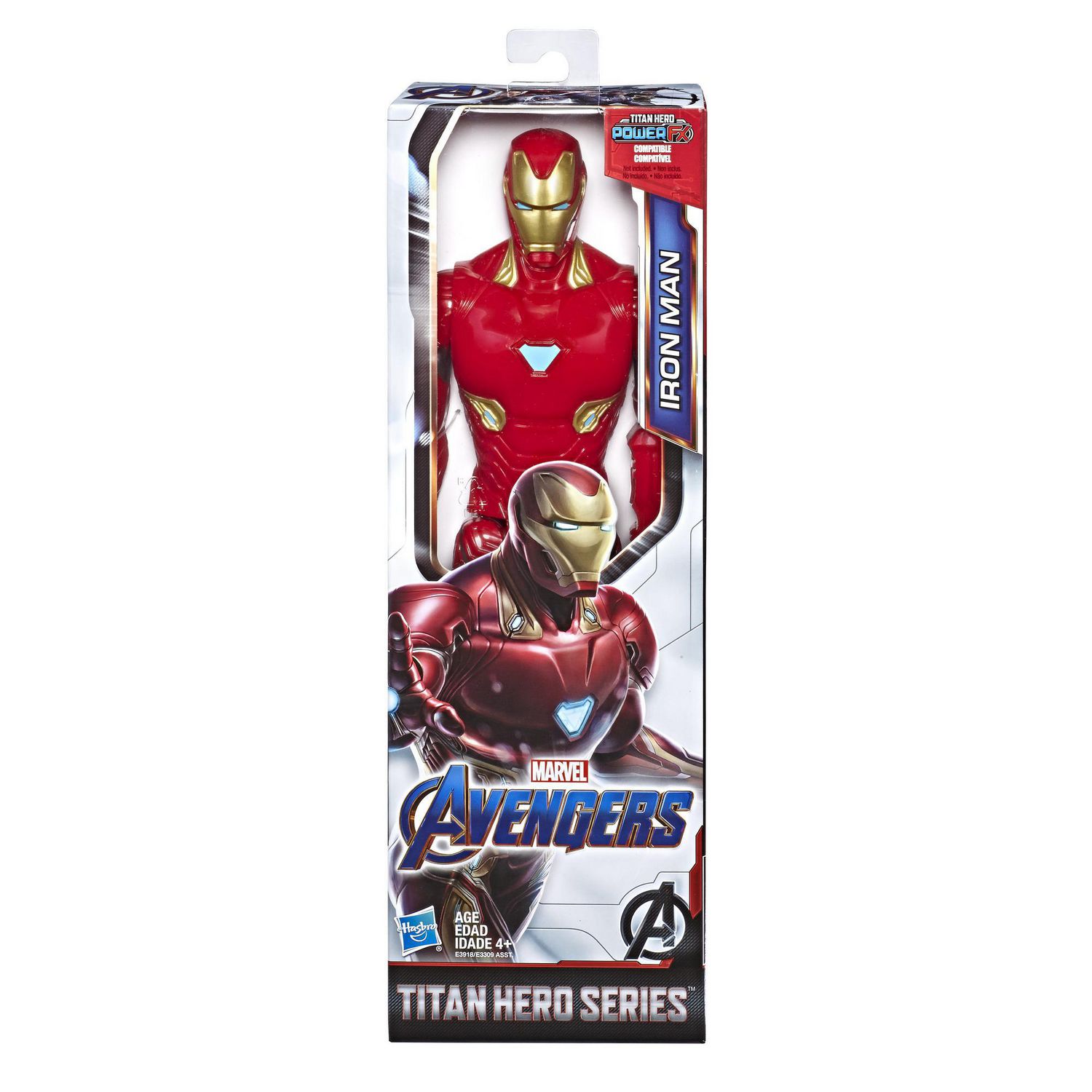 Iron Man Marvel Avengers Titan Heroes Series Power FX Compatible Hasbro 12" 