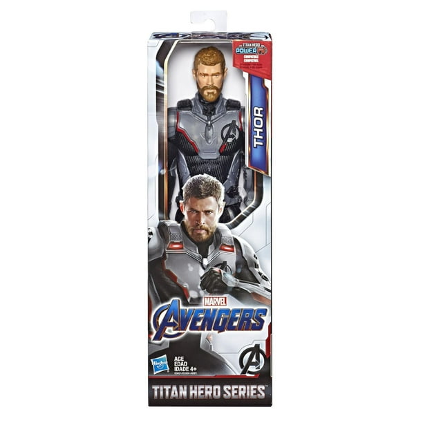 Marvel Avengers : Phase finale Titan Hero Series - Figurine jouet du  superhéros Thor d'une taille de 30 cm avec port Titan Hero Power FX 