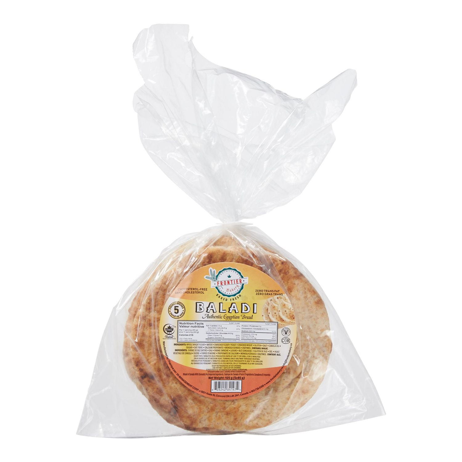 Frontier Bakery Baladi Authentic Egyptian Bread, 425 g