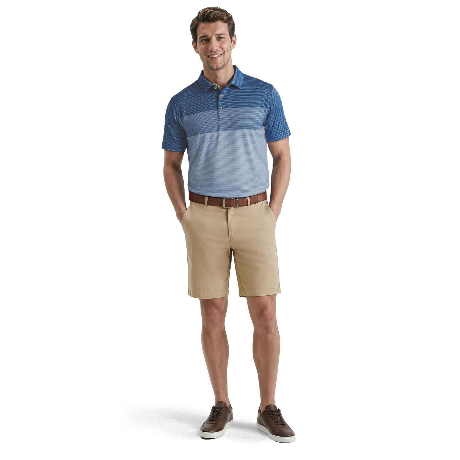 Ben Hogan Performance Men's Golf Conversational Print Short Sleeve Polo Shirt