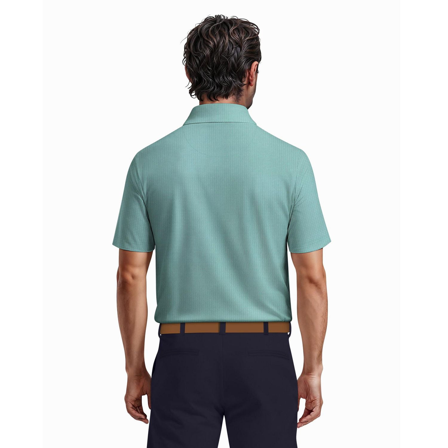 Ben Hogan Performance Men's Diamond Jacquard Short Sleeve Golf Polo Shirt