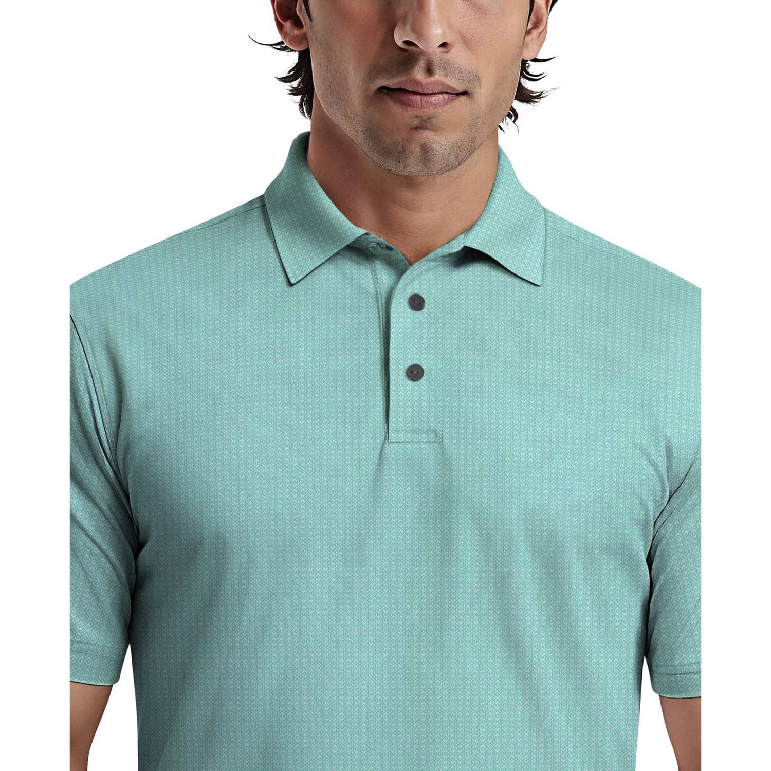 Ben Hogan Performance Men's Diamond Jacquard Short Sleeve Golf Polo Shirt