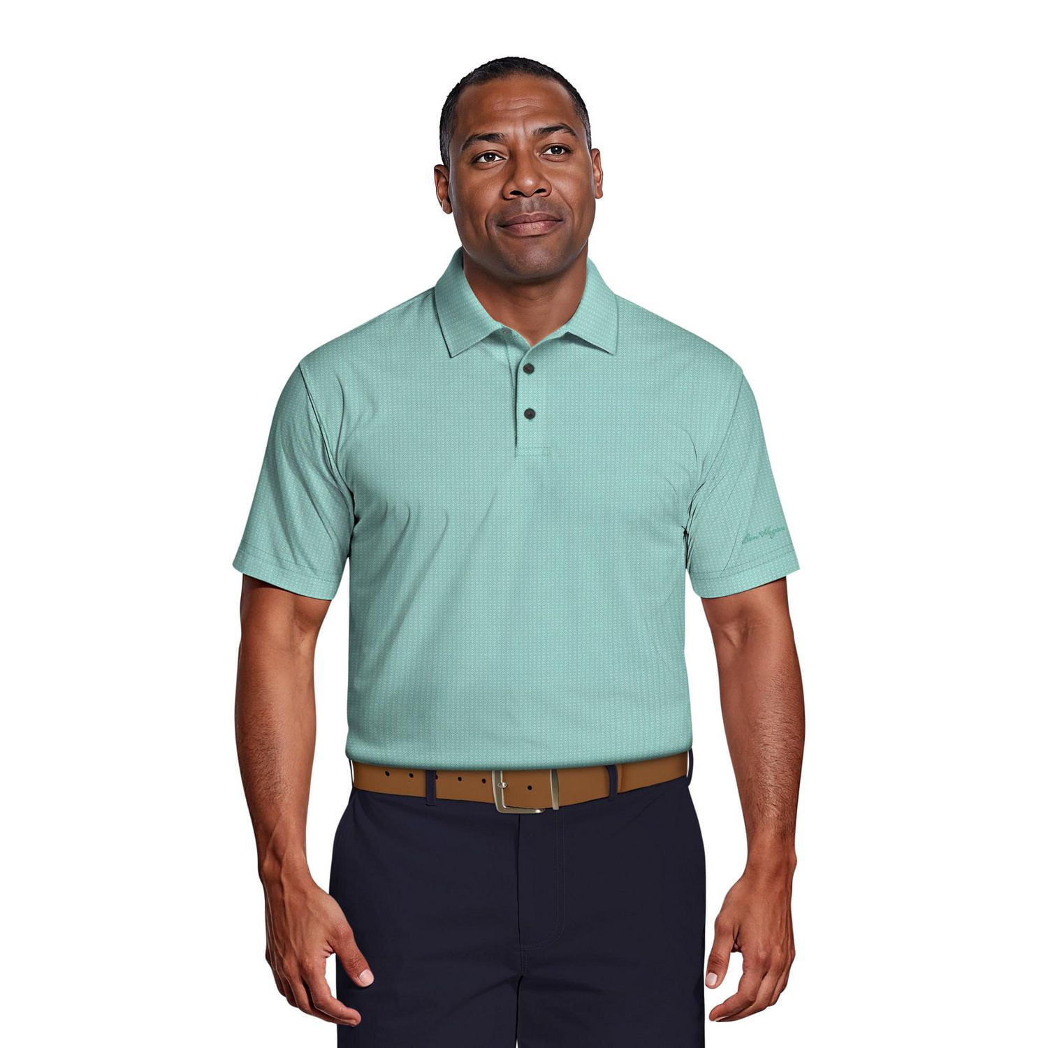 Ben Hogan Performance Men's Diamond Jacquard Short Sleeve Golf Polo Shirt