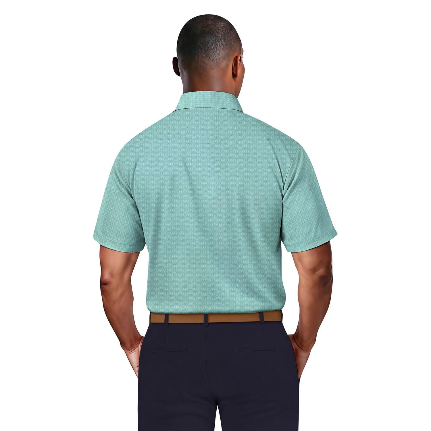Ben Hogan Performance Men's Diamond Jacquard Short Sleeve Golf Polo Shirt