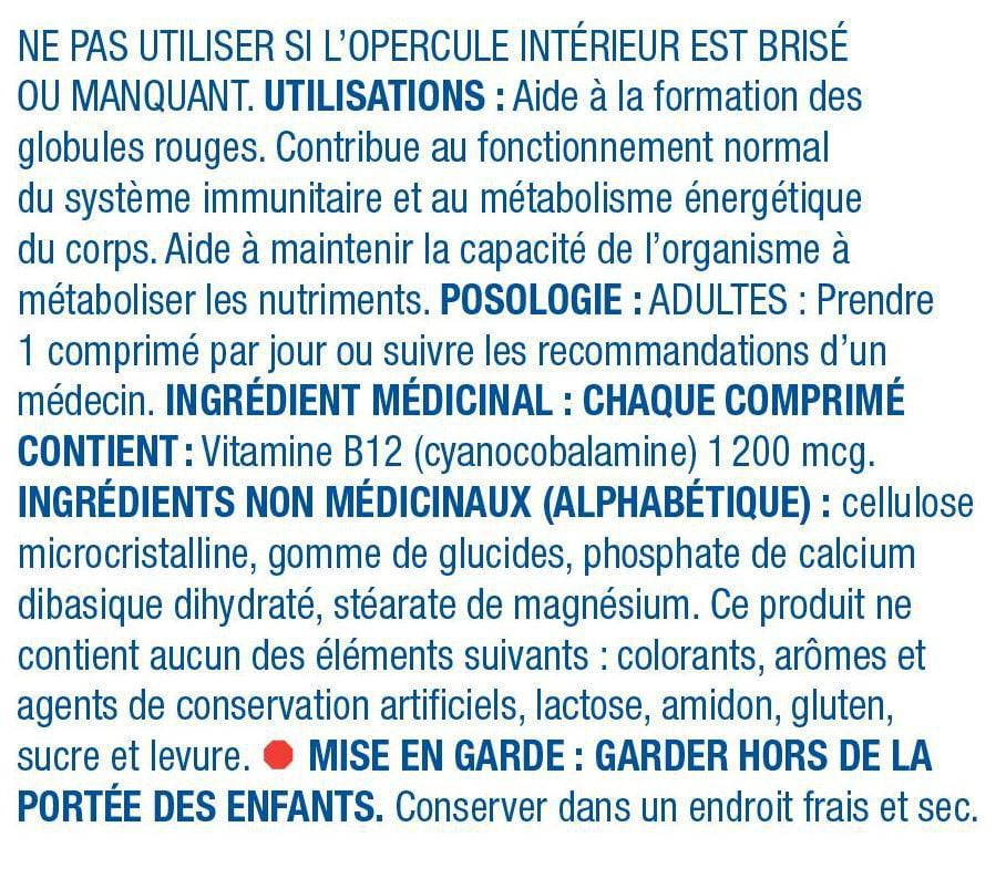 Equate Libération prolongée Vitamine B12