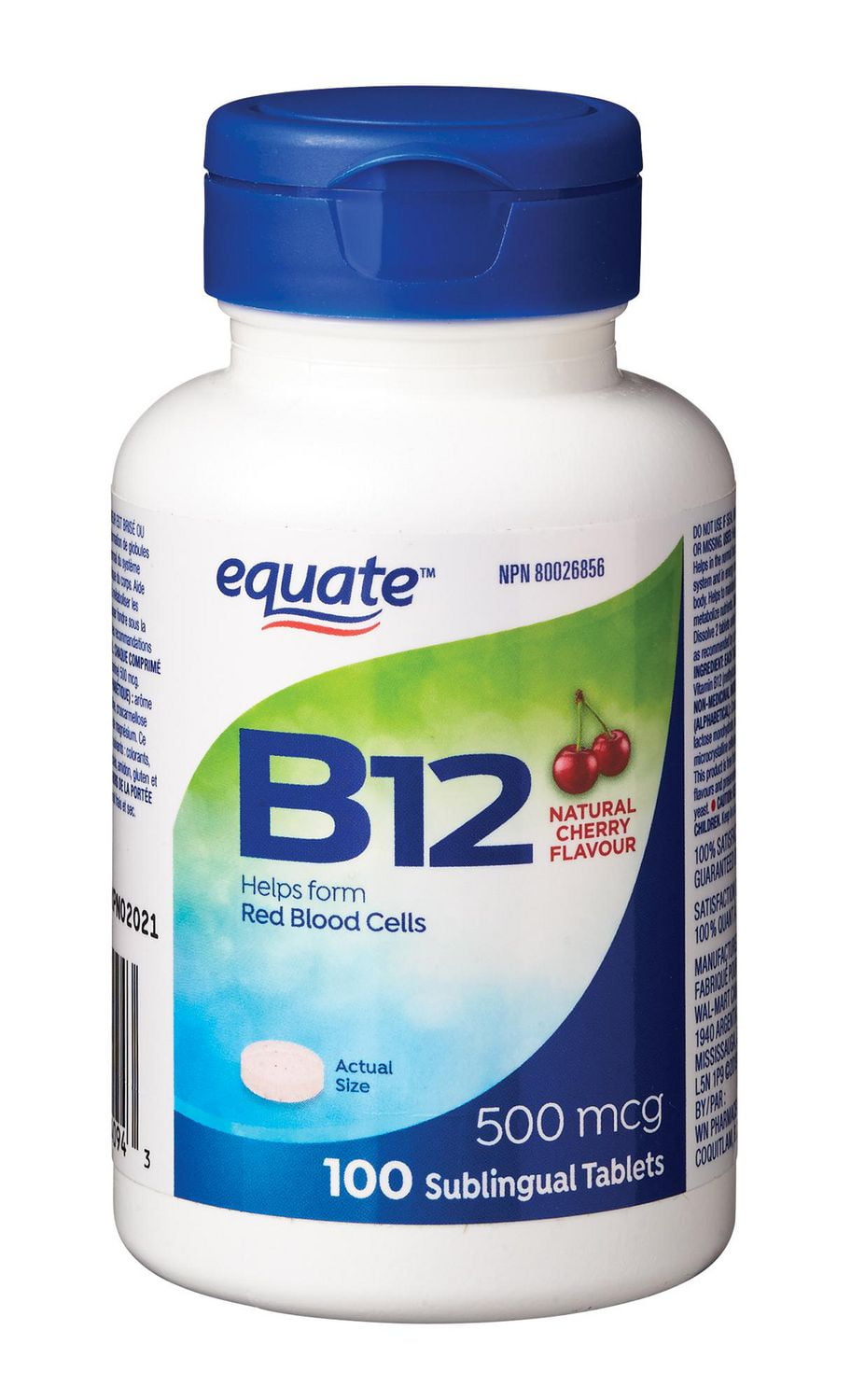 Equate Vitamine B12 arome naturel de cerise
