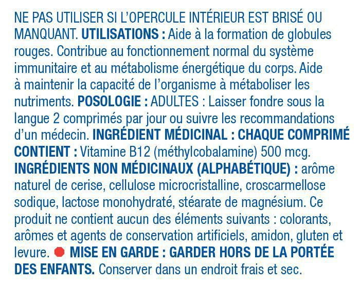 Equate Vitamin B12 Natural Cherry Flavour