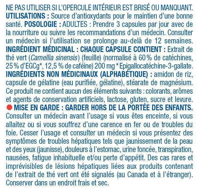 Equate Green Tea Extract 200mg - Unisex