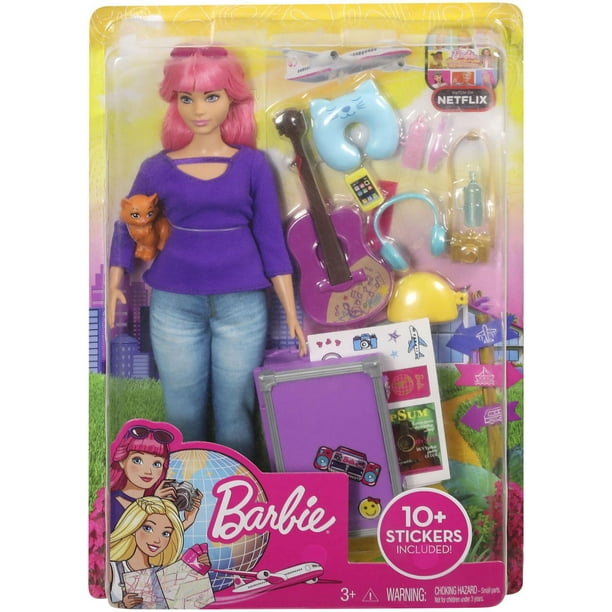 Coffret poupée Barbie Daisy avec accessoires voyage - Poupée