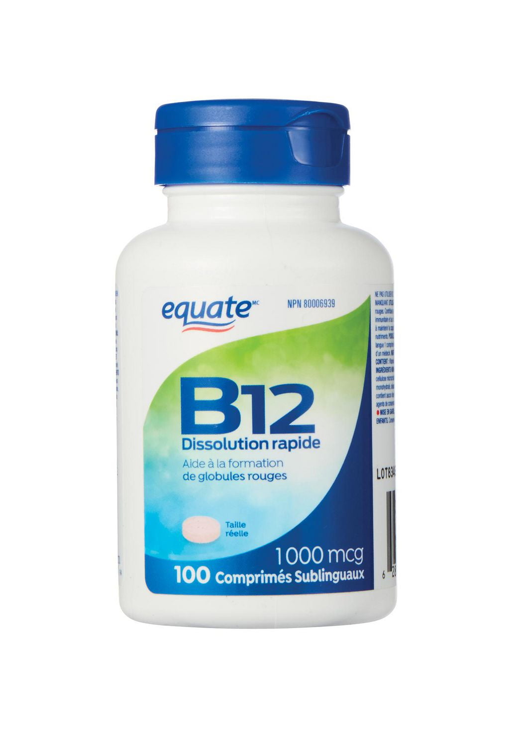 Equate CANADA B12 Fast Dissolving 1000mcg 100 Sublingual Tablets | eBay