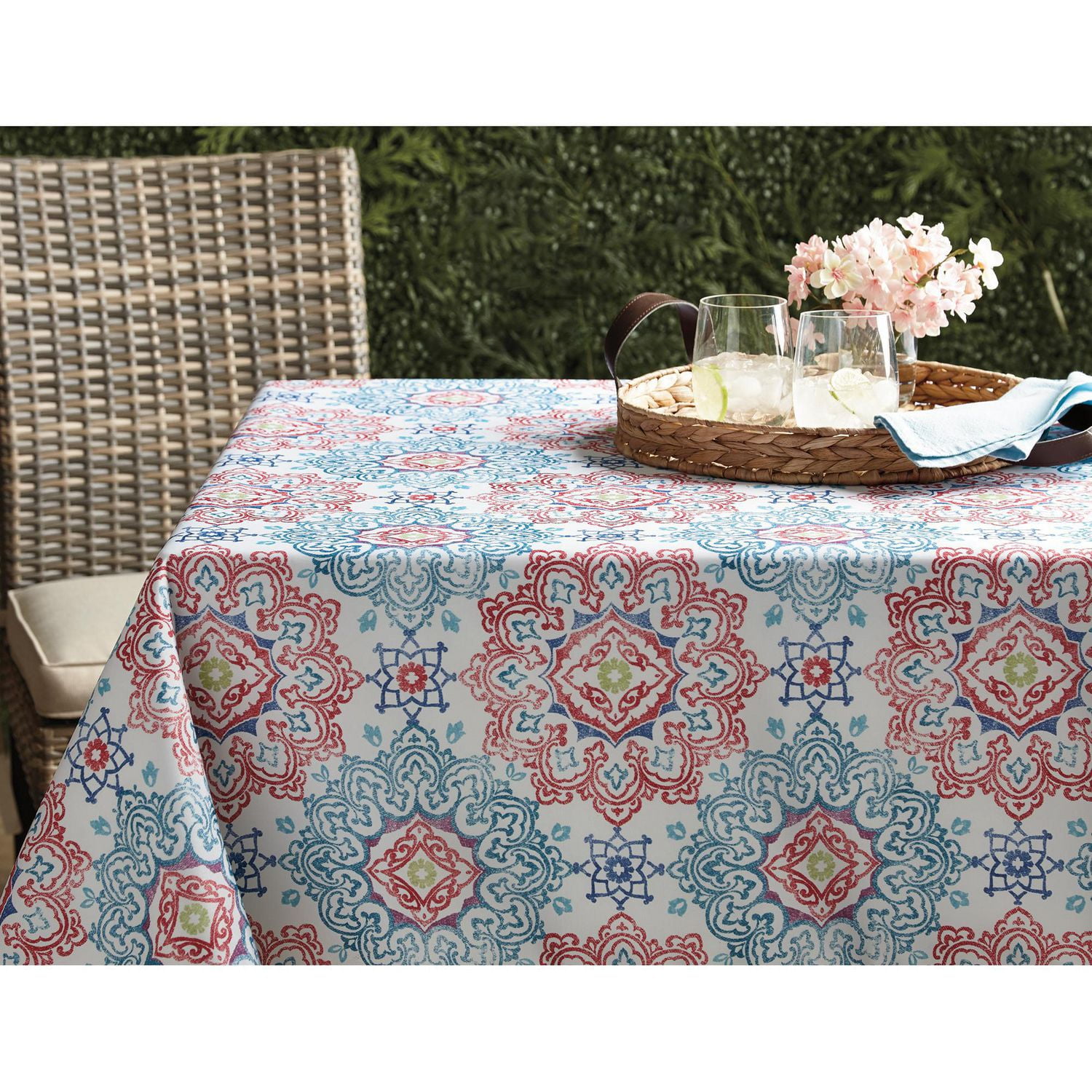 Hometrends printed fabric tablecloth, geo Walmart Canada