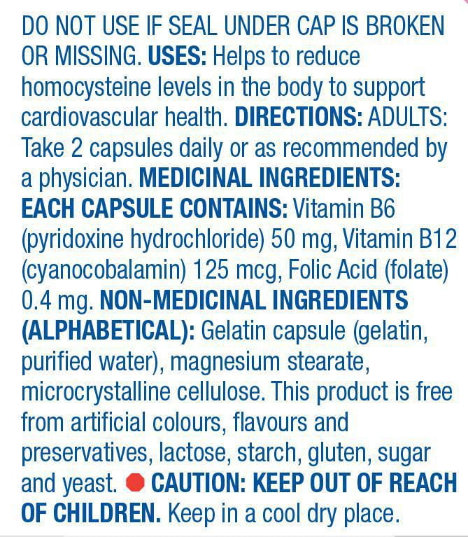 Equate B6 + B12 with Folic Acid