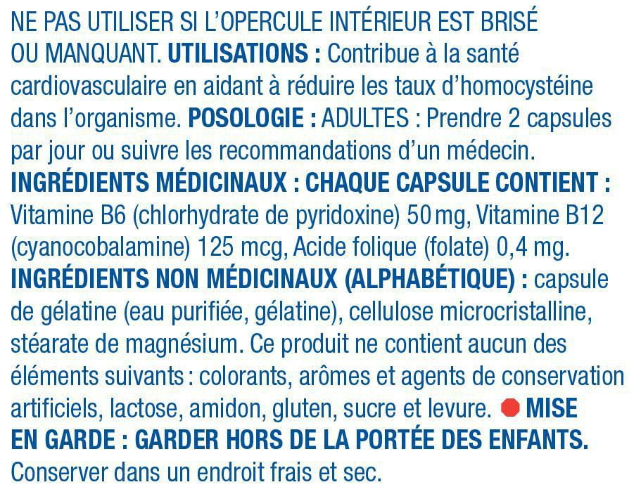 Equate B6 + B12 with Folic Acid