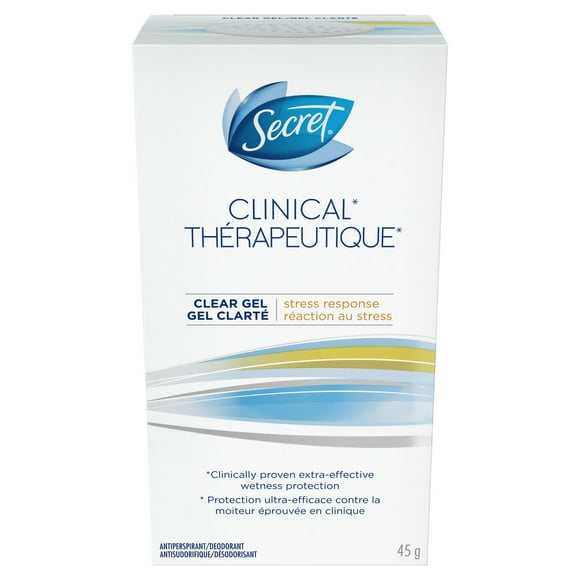 Secret Clinical Antiperspirant and Deodorant Clear Gel, Stress Response