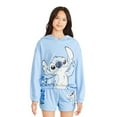 thumbnail image 1 of Chandail à capuchon en molleton avec imprimé Stitch Disney pour filles, 1 of 3