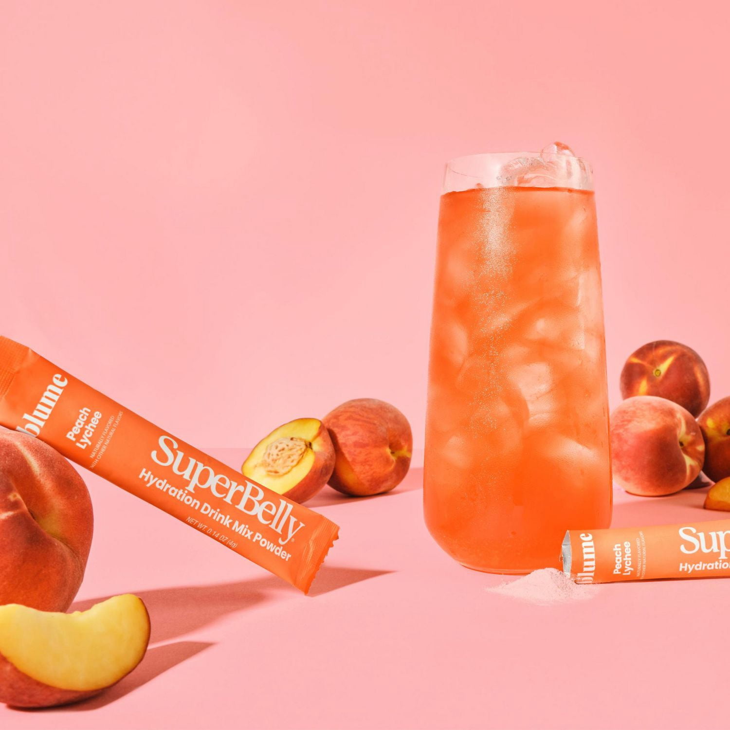 BLUME SuperBelly Gut-Building Hydration Powder with Probiotics Peach Lychee Flavoured