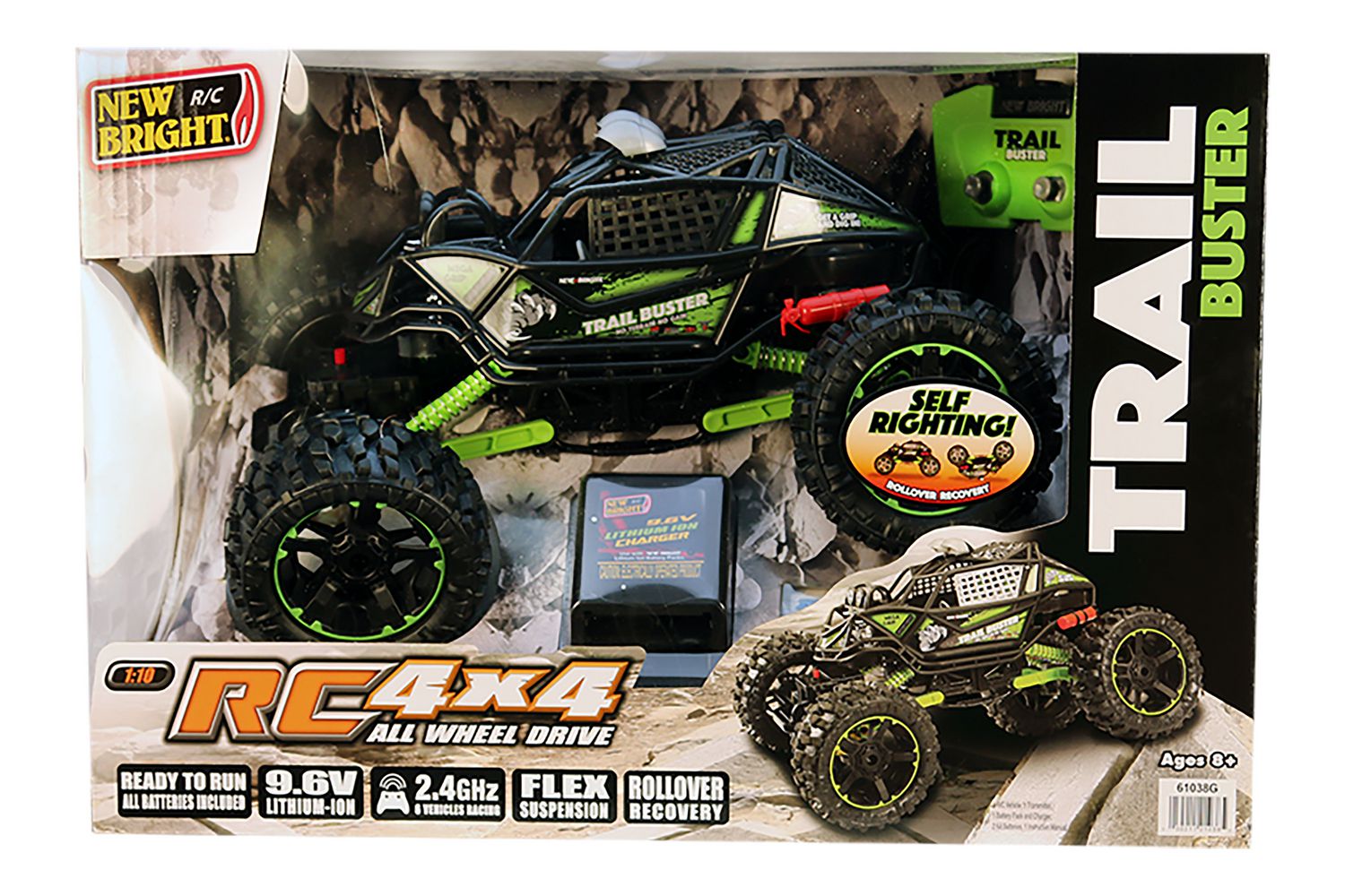 New Bright 1:10 RC Trail Buster Radio Control Vehicle - Green