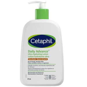 Cetaphil DailyAdvance Ultra Hydrating Lotion With Shea Butter and Vitamin E | 48hr Hydration | For Dry and Sensitive Skin | Dermatologist Recommended