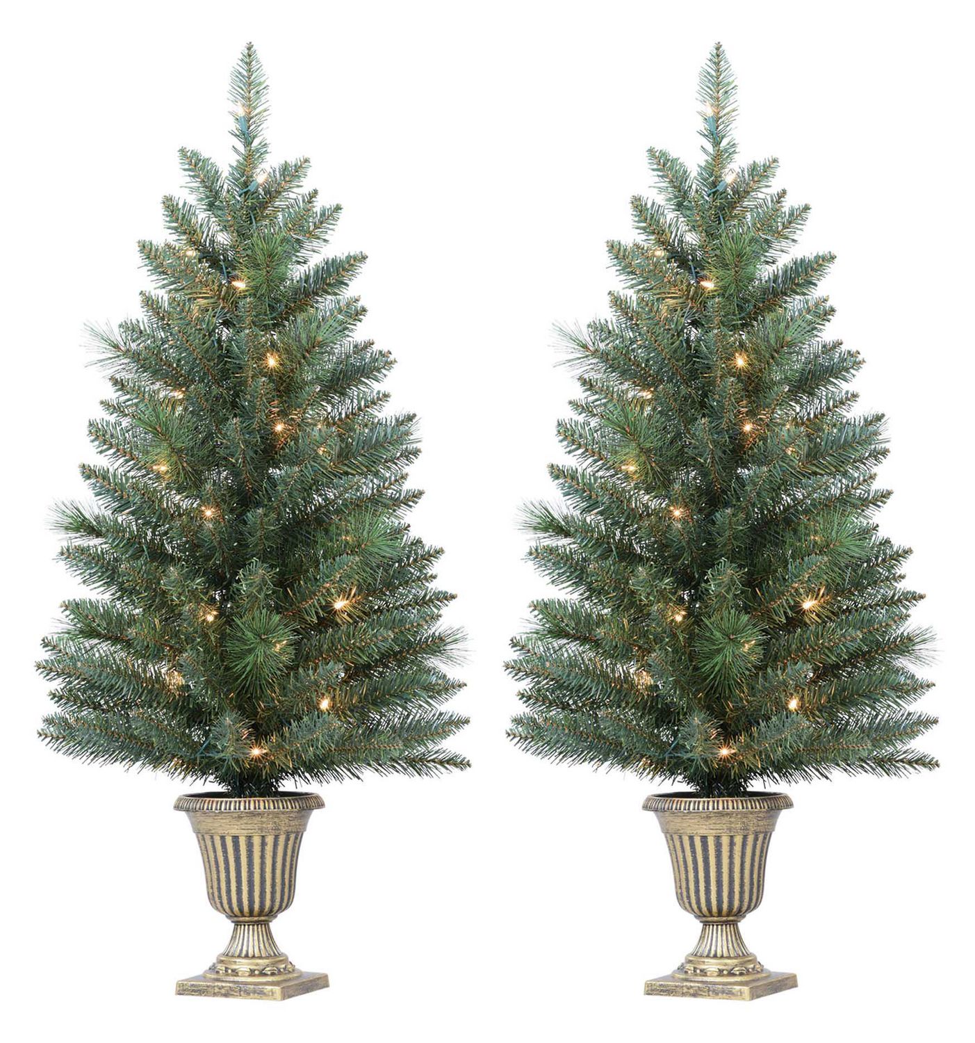 Holiday Time 2 Pack Pre Lit Porch Trees Walmart Canada