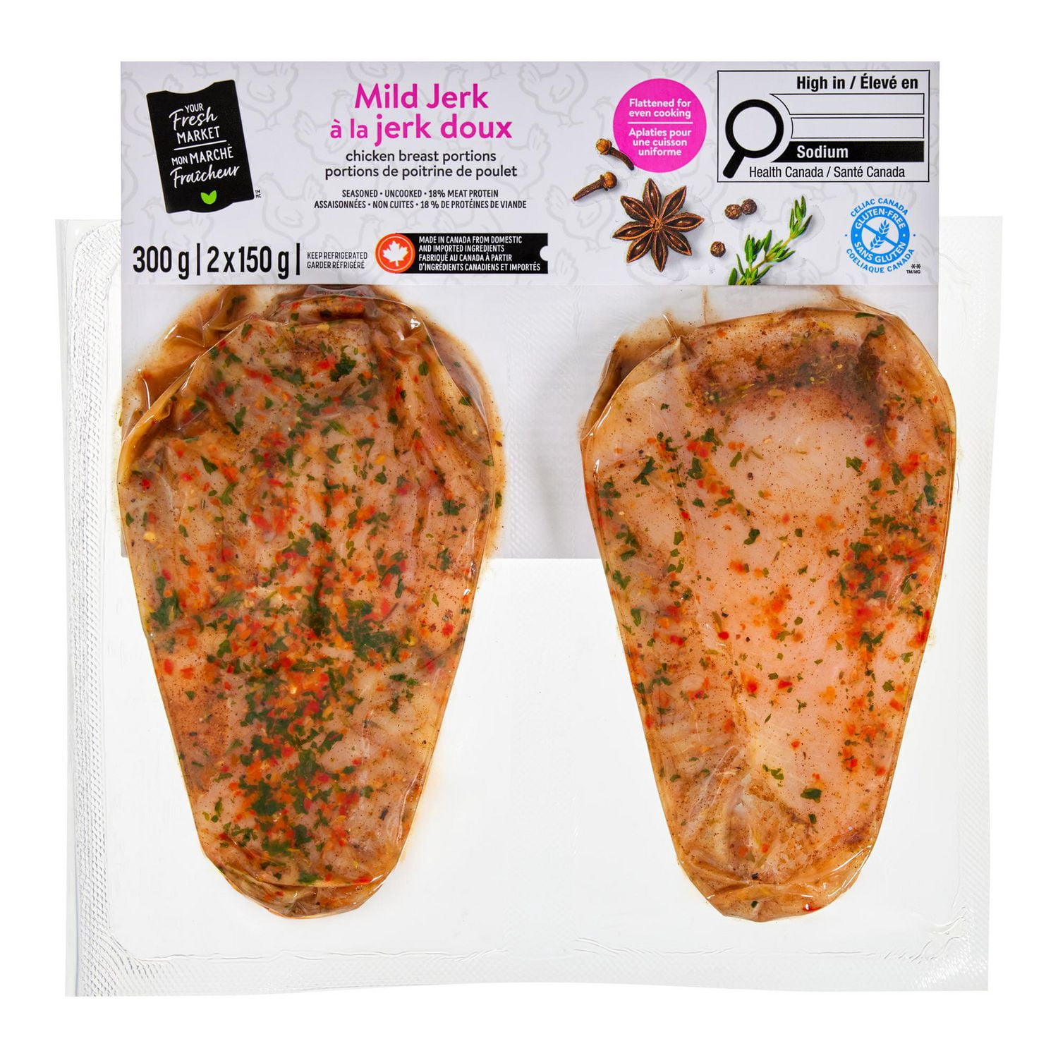 Your Fresh Market Mild Jerk Chicken Breast Portions