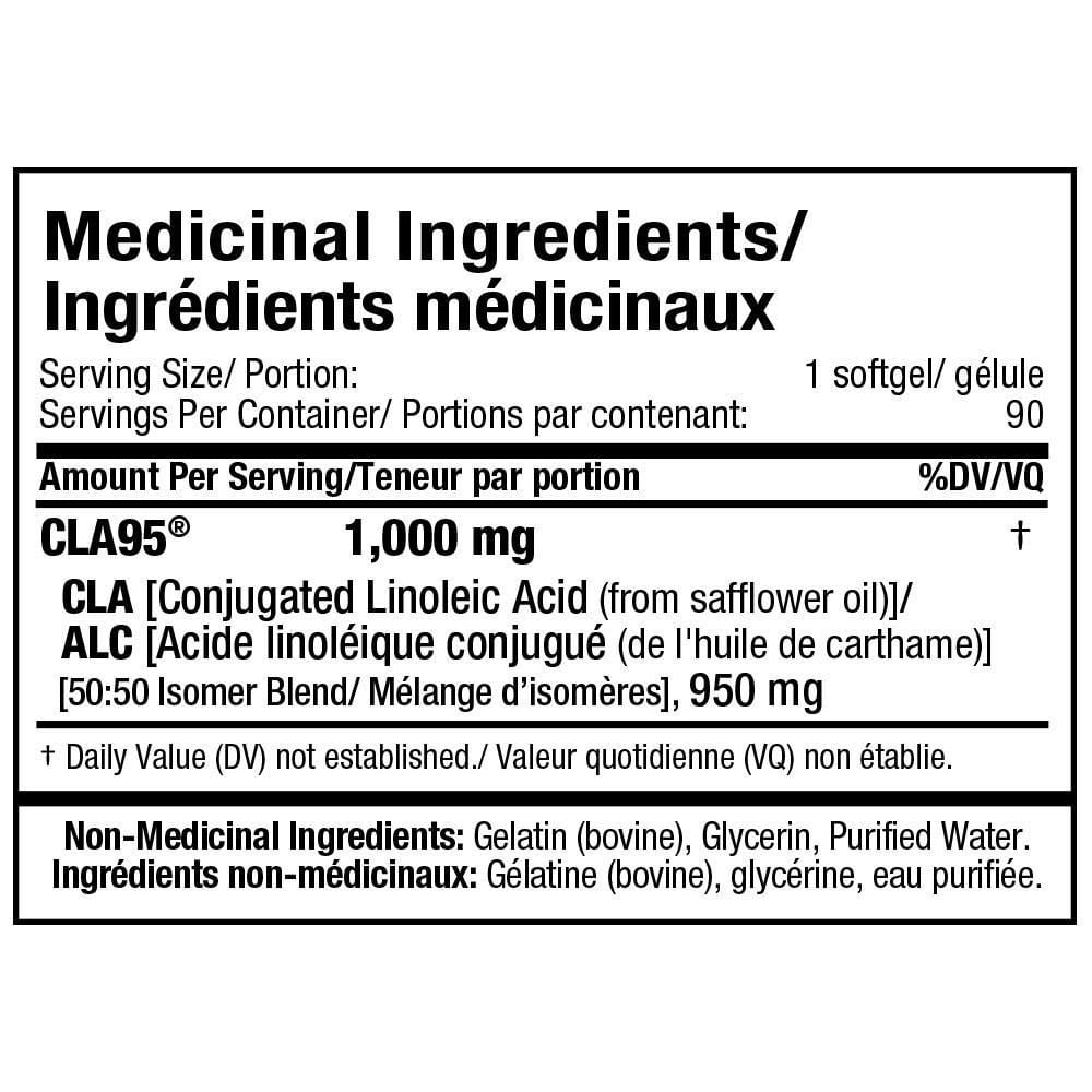 Gélules Acide linoléique conjugué CLA 95 d'ALLMAZ 90 gélules