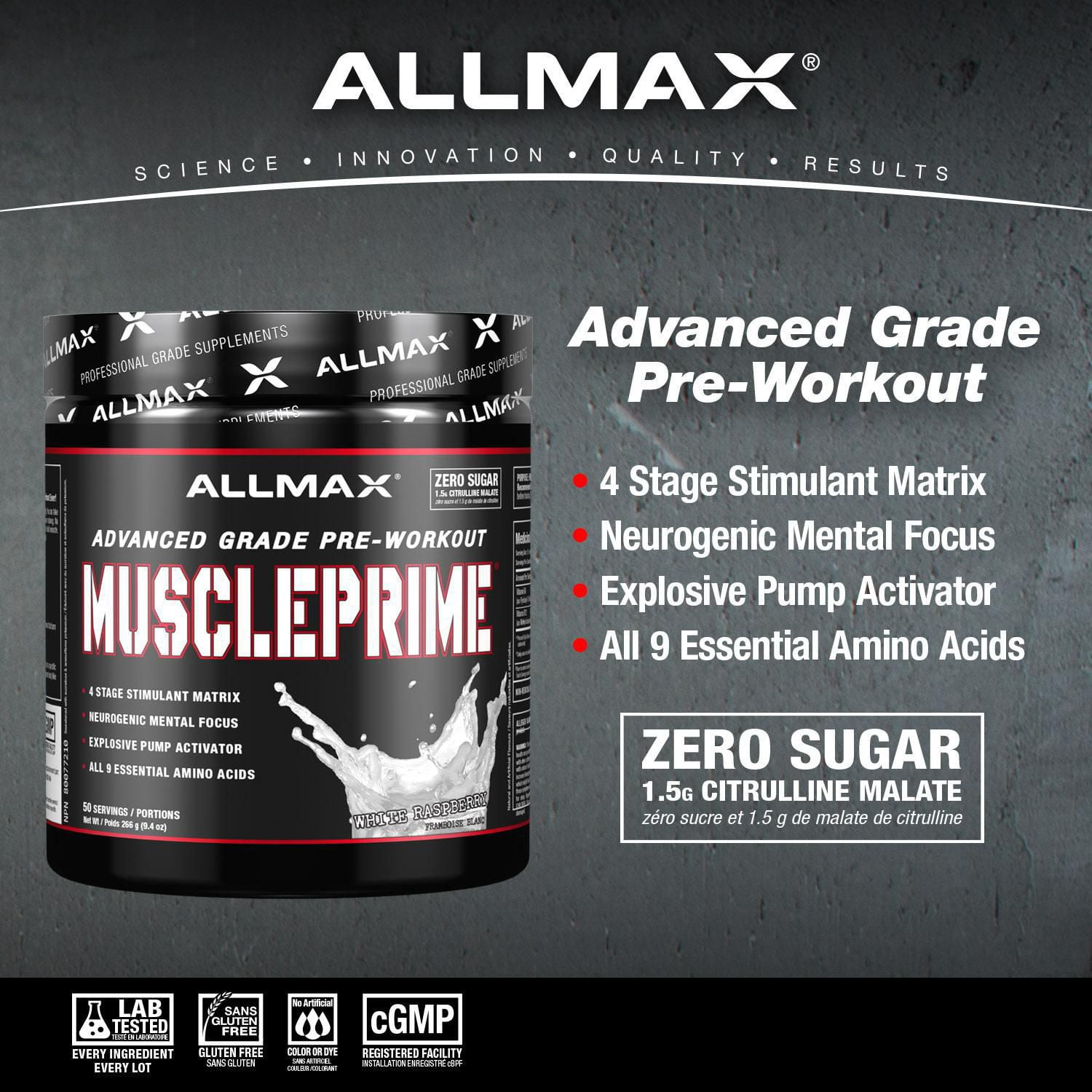 Allmax Muscleprime Prime Pre workout Supplement Powder