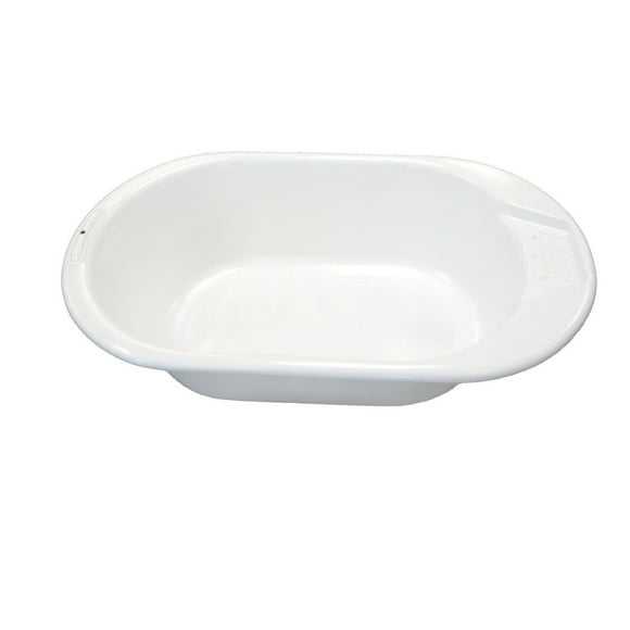 Bily Baby Bath - White, 6.25"H x 26.5"W x 15.5"D