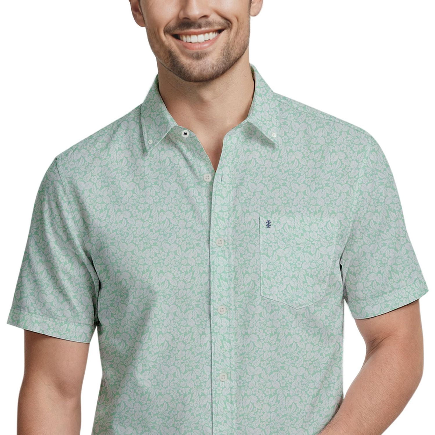 IZOD Chemise à manches courtes boutonnée Breeze