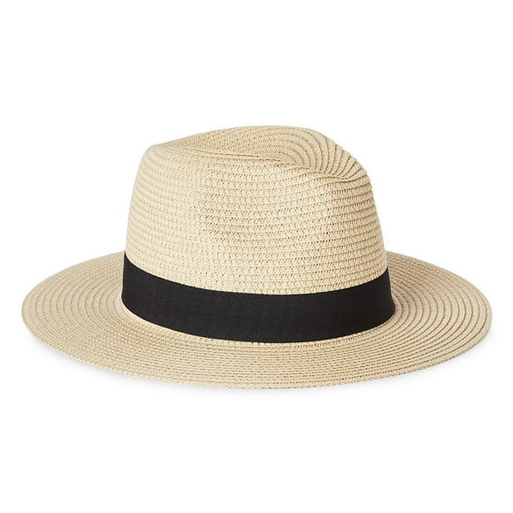 Time and Tru Women's Straw Panama Hat