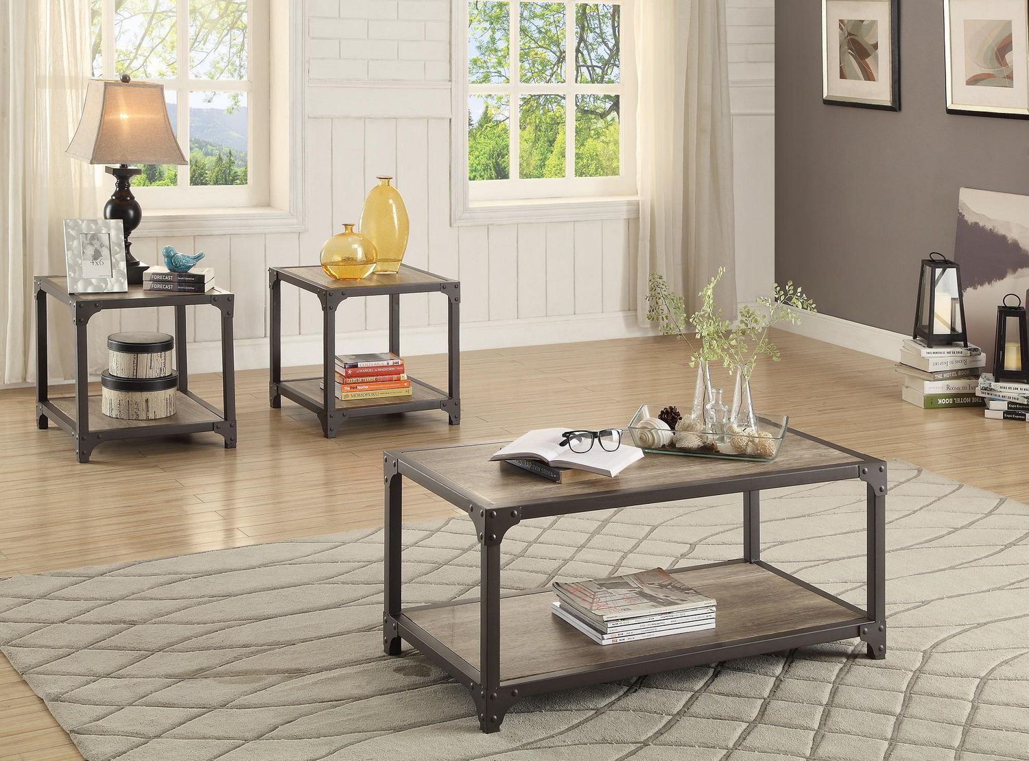 Topline Home Furnishings 3pc Livingroom Tables Walmart Canada