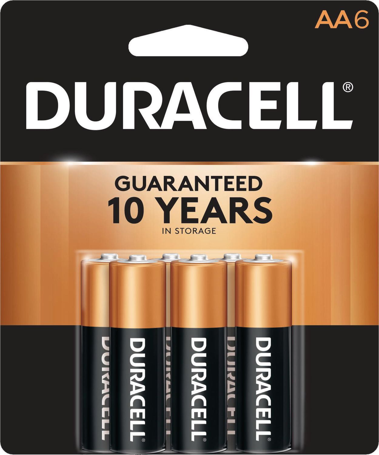 Duracell Coppertop 1.5 V Alkaline AA Battery, 6 Pack | Walmart Canada