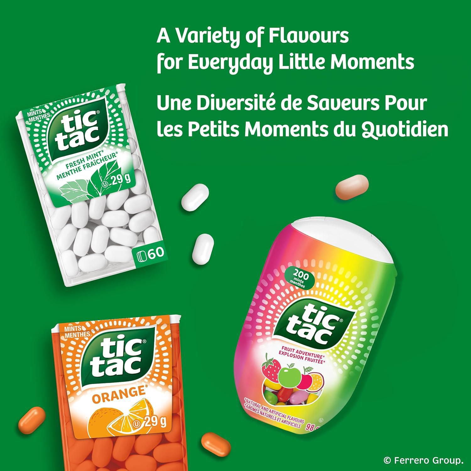 TIC TAC Mints, Fruit Adventure, Mint Candy, 200 Pills, 98 g