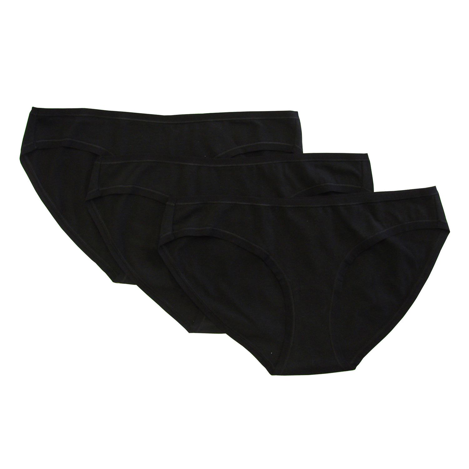 Pack of 3 women's briefs in stretch cotton with savannah patterns in Black  Les Pockets