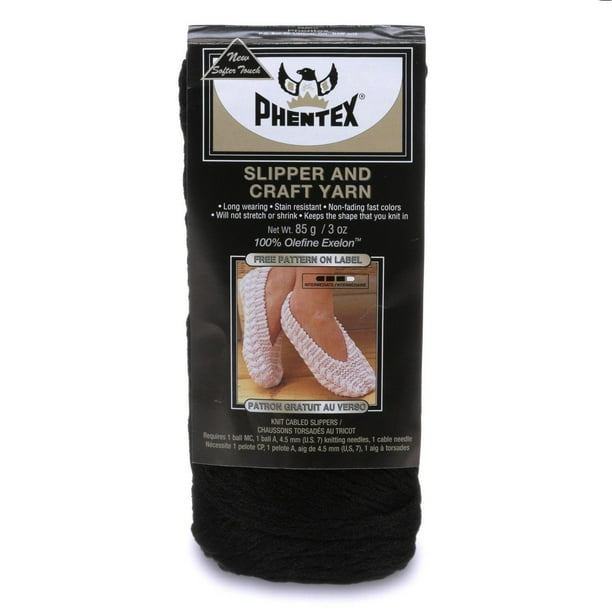 Phentex® Slipper And Craft Yarn Olefin 4 Medium 3oz 85g 164 Yards Longlasting Craft Focused