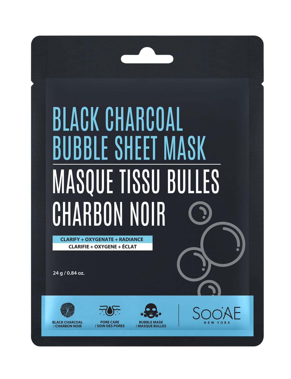 Soo'Ae Black Charcoal Bubble Sheet Mask Walmart Canada