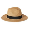 thumbnail image 1 of Time and Tru Women's Straw Panama Hat, 1 of 2