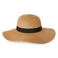 thumbnail image 1 of Time and Tru Women's Straw Panama Hat, 1 of 2
