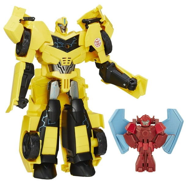 Figurines Articulées Bumblebee Déluge de puissance et Buzzstrike Robots in Disguise des Transformers